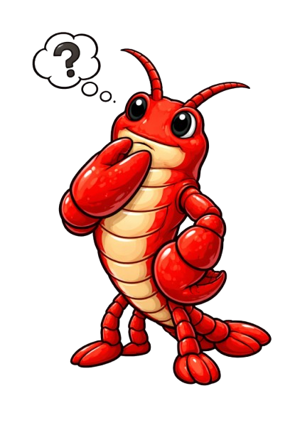 Clawtec mascot thinking